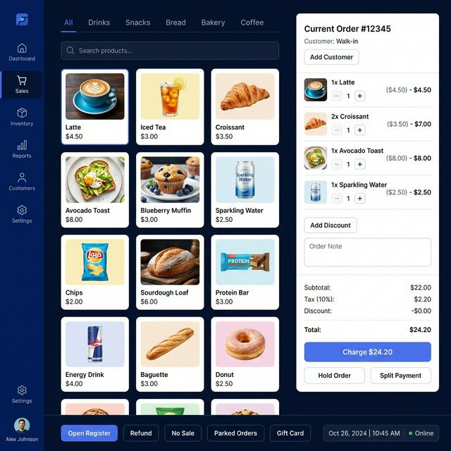 POSYMA — Pantalla principal del punto de venta