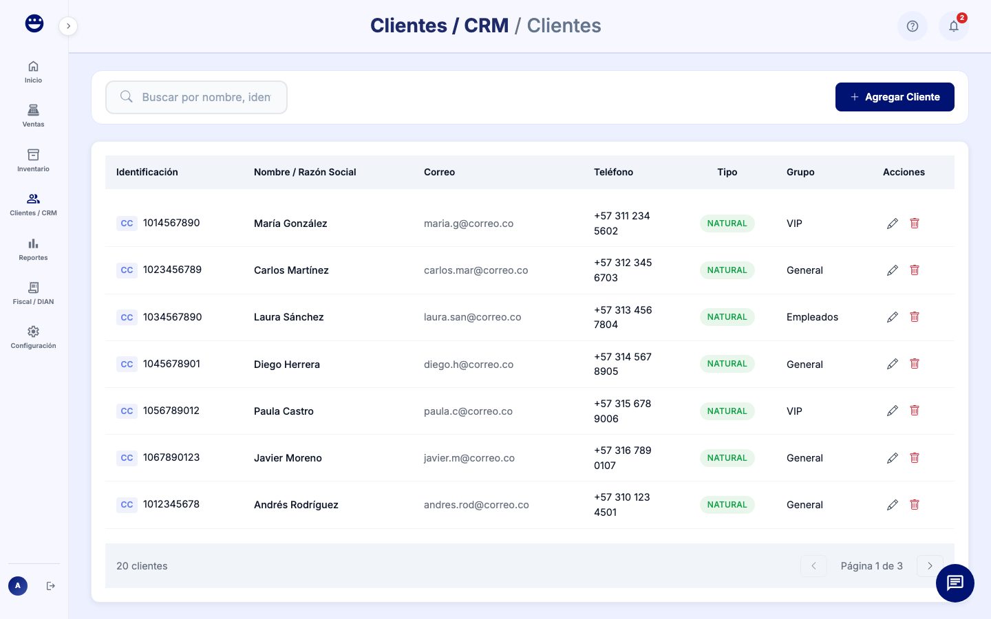 POSYMA — Clientes y CRM